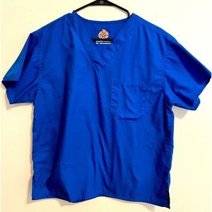 Royal Blue scrub top sz S